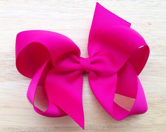 YOU PICK hair bows - 5 inch hair bows, hair bows for girls, toddler hair bows, girls bows, boutique bows, big hair bows