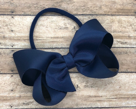 navy blue baby headband