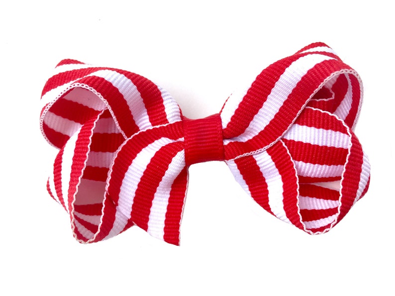 Red And White Hair Bow Hair Bows Hair Bows For Girls Baby Etsy