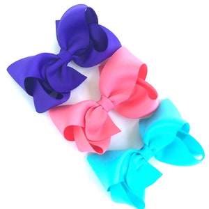 PICK 3 hair bows - hair bows, bows, hair bows for girls, baby bows, hair clips, toddler bows, boutique bows, 4 inch hair bows