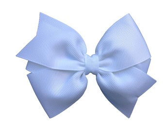 White hair bow - white bows, hair bows, hair clips, hair bows for girls, toddler bows, baby bows, big hair bows