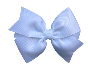 White hair bow - white bows, hair bows, hair clips, hair bows for girls, toddler bows, baby bows, big hair bows