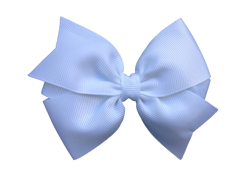 White hair bow white bows, hair bows, hair clips, hair bows for girls, toddler bows, baby bows, big hair bows image 1