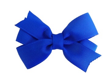 Royal blue hair bow - hair bows, bows for girls, baby bows, pigtail bows, toddler bows, girls bows, hair clip, hairbows, baby