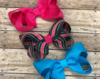 Hair bow set - 3 inch hair bows, hair bows, bows, hair clips, hair bows for girls, baby bows, pigtail bows, girls hair bows