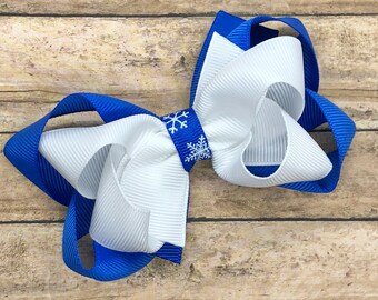 Winter hair bow - hair bows for girls, hair bows, girls bows, baby bows, bows, toddler hair bows