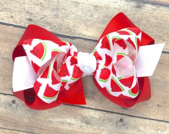 Watermelon hair bow - hair bows, bows for girls, baby bows, toddler hair bows, girls bows, boutique hair bows