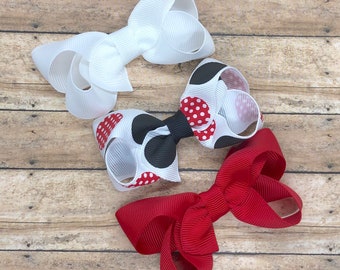 Hair bow set - 3 inch hair bows, hair bows, bows, hair clips, hair bows for girls, baby bows, pigtail bows, girls hair bows