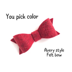 VOTRE CHOIX - noeuds en feutre, noeuds pour cheveux, noeuds pour filles, noeuds pour bébé, bandeau pour bébé en nylon, pinces à cheveux