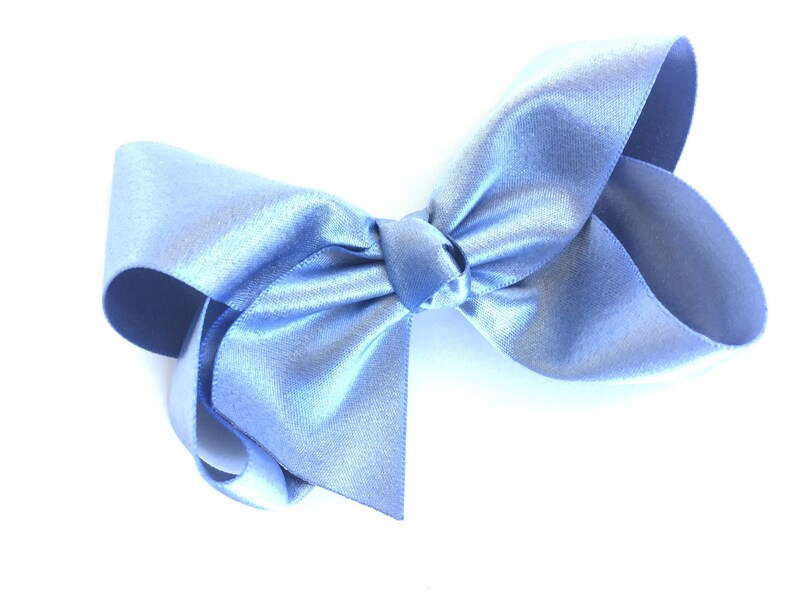 Fiocco per capelli blu argento fiocchi per capelli fiocchi immagine 1