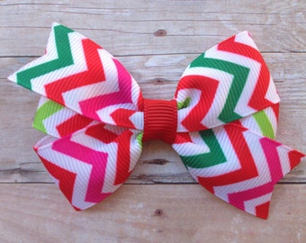 Christmas hair bow - hair bows for girls, 3 inch hair bows, toddler hair bows, baby bows, Christmas bows