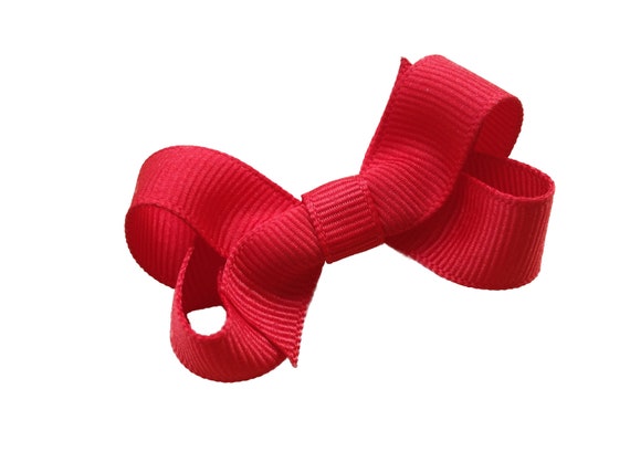 baby red hair bow