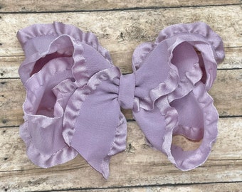 Dusty lilac hair bow - hair bows for girls, baby bows, toddler hair bows, boutique bows, 4 inch hair bow