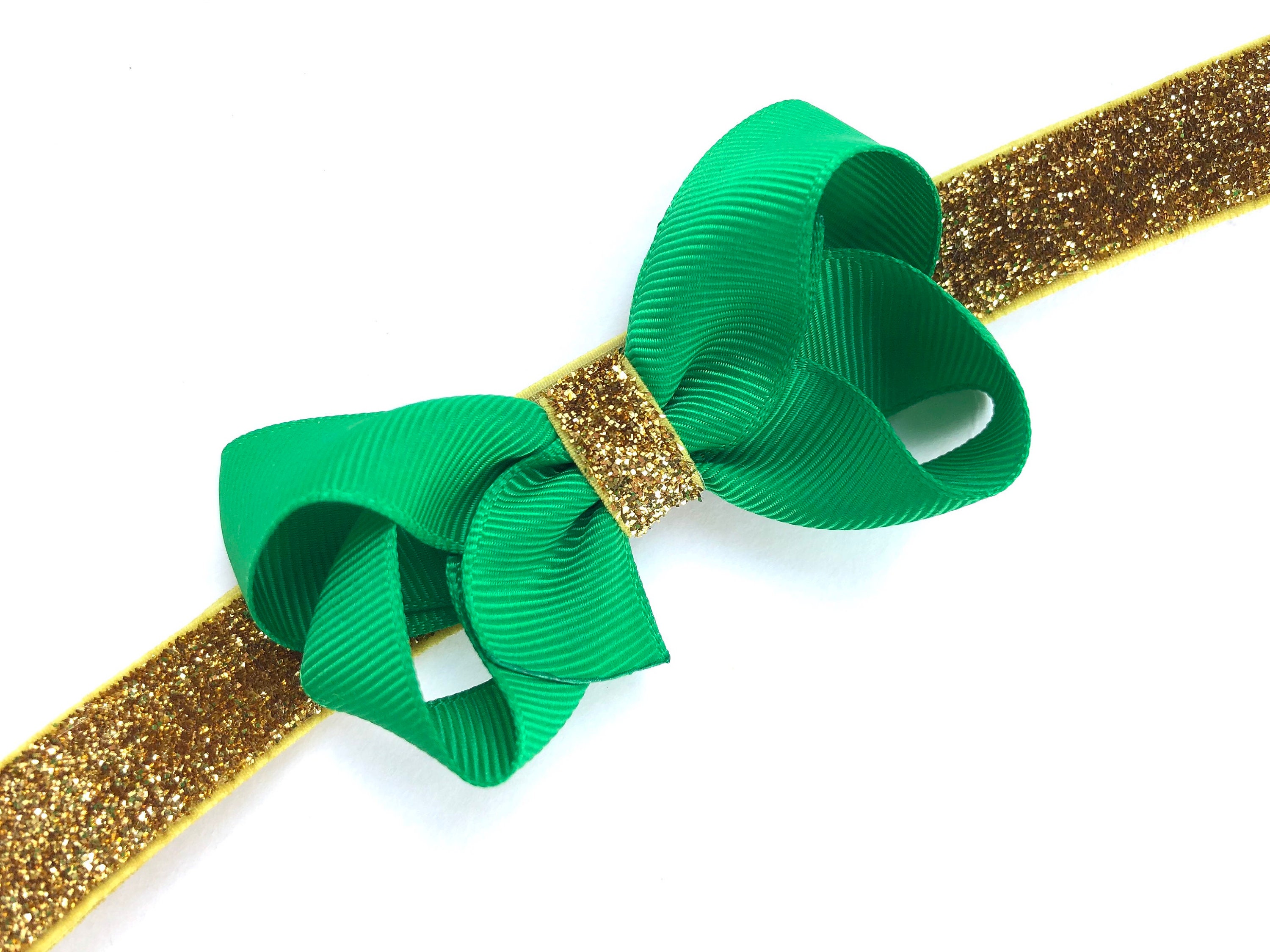 Baby headband green baby headband gold headbands bow Etsy