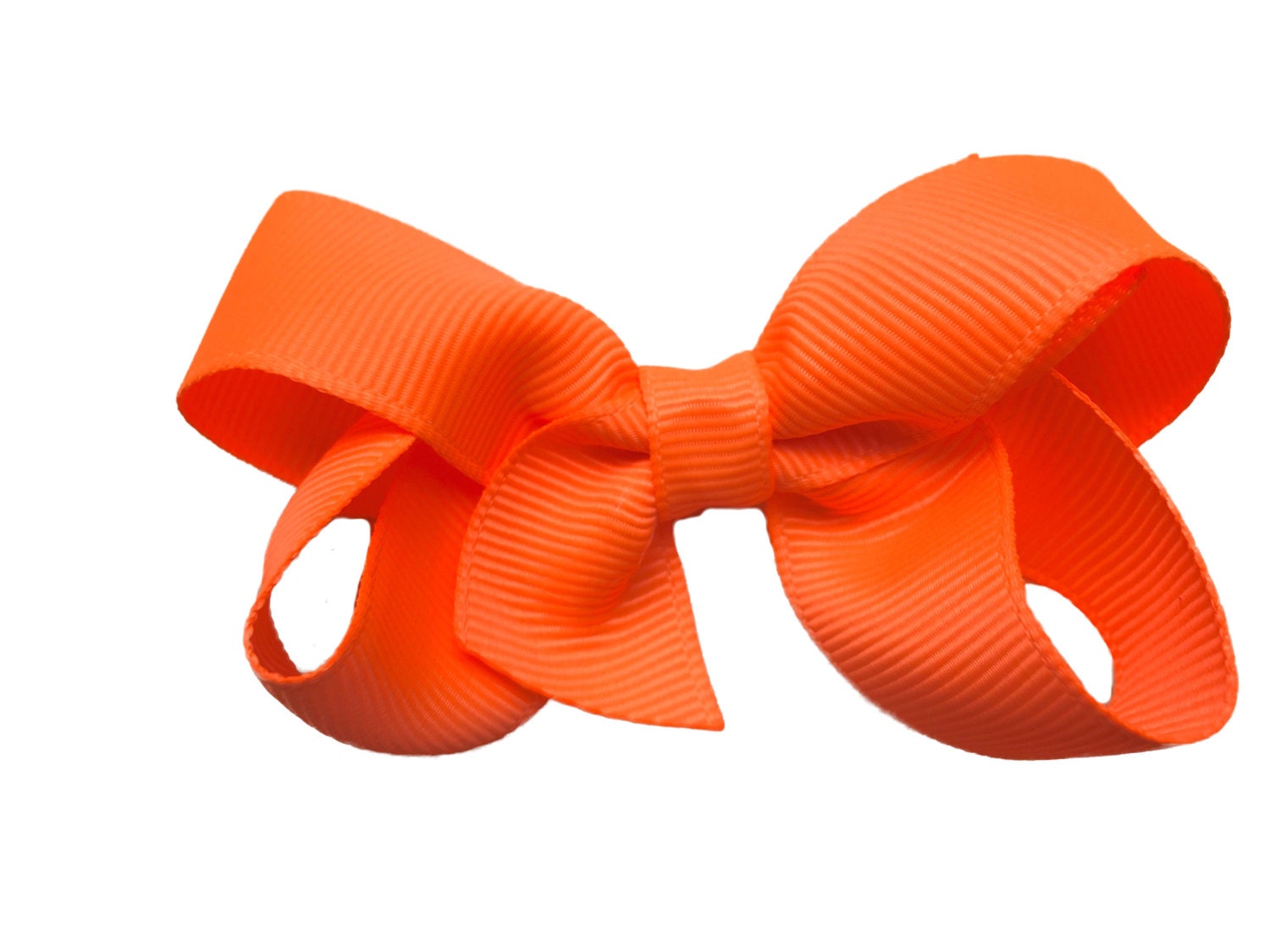 Neon orange hair bow hair bows for girls baby bows pigtail Etsy
