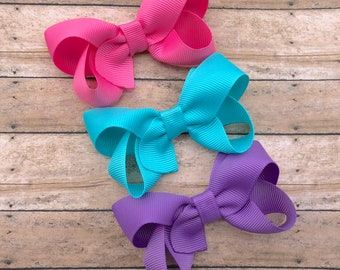 PICK 3 hair bows - hair bows, bows for girls, baby bows, toddler hair bows, girls bows, hairbows, hair clips