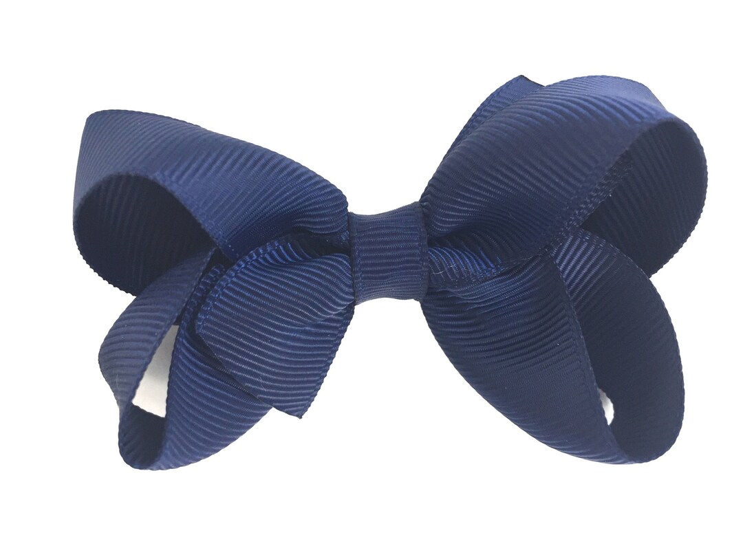 Large Blue Bow Hair Clip - wide 8