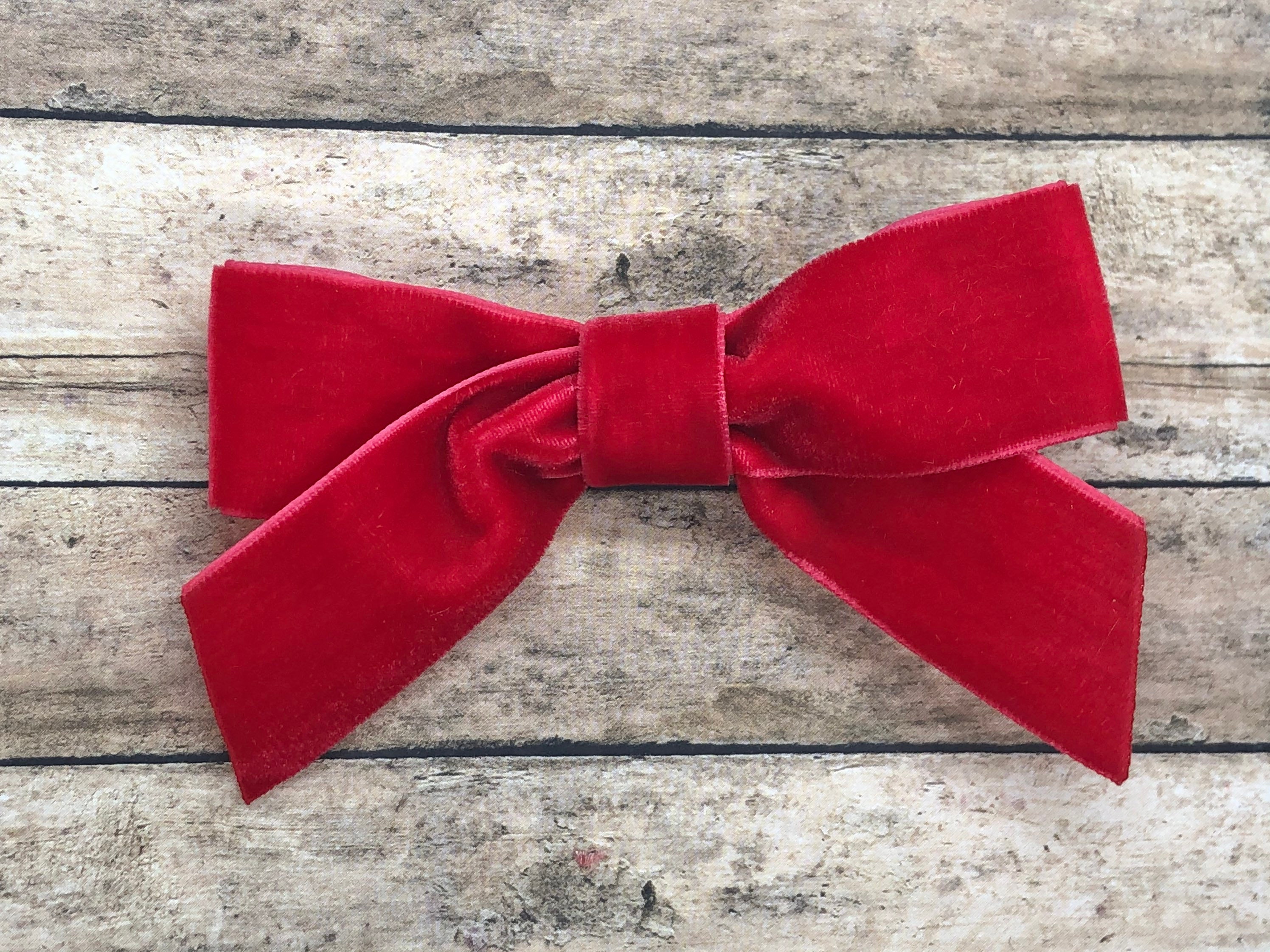 Red velvet hair bow - hair bows, hair bow, bows, hair clips