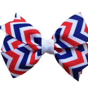 Fourth of July hair bow - bows for girls, baby bows, baby hair bows, hair clips, toddler bows, patriotic bows