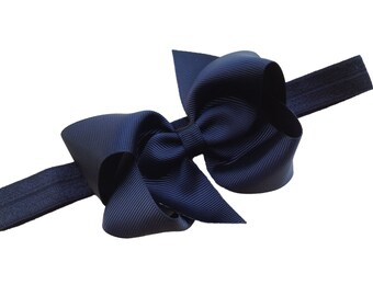 Black baby headband - baby headband bows, baby girl headbands, bow headband, baby bows, hair bows