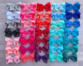 YOU PICK color hair bows - hair bow, girls hair bows, toddler hair bows, baby hair bows, girls bows, baby bows, boutique bows, big hair bows