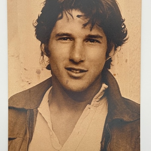 Richard Gere Vintage Postcard 1980s 1990s Hollywood Actor Portrait | Rare Celebrity Ephemera Movie Memorabilia Collectible