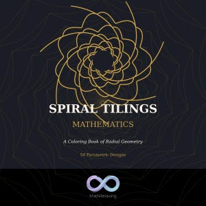 Spiral Tilings — Kolorowanka do druku w formacie PDF | 50 matematycznych i mandalowych wzorów promieniowych