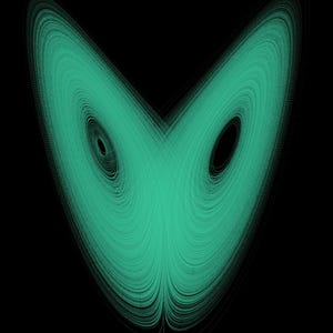 Väggkonst med matematik | Konsttryck med Lorenz Attractor | Väggkonst med matematik med generativ kod (digital nedladdning)