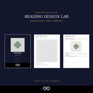 Beading Graph Paper Printable, Loom Peyote Brick Stitch Design Kit, Enlarged Grids and Project Planner, A4 Letter A5 PDF
