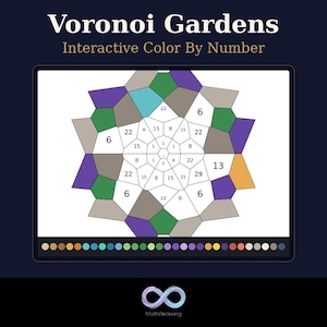 Voronoi Gardens iPad Edition | Interactive Digital Coloring Bundle | Safari SVG