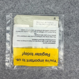 Microsoft IntelliPoint for Microsoft Mouse Vintage Software 2 Floppy Disks