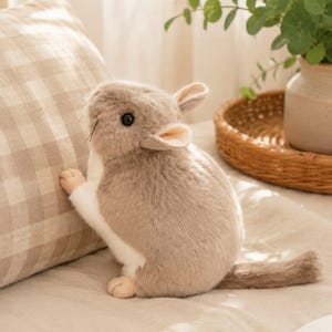 40 cm chinchilla plyschleksak, mjukt gosedjur, kawaii chinchilla plysch, mysig barnrumsdekoration present