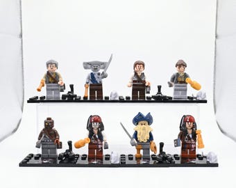 MOC 8-Pack Pirate Set Jack Sparrow Crew Collection, Lego-Compatible, Birthday Gift
