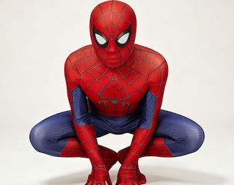 Custom New Day spiderman suit red and blue cosplay costume detached mask
