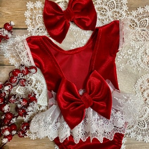 Ophelia Velvet Baby Romper Apricot main image 1
