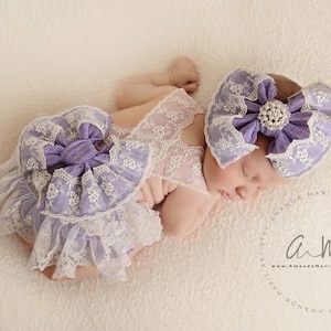 Lavender Baby Romper Etsy