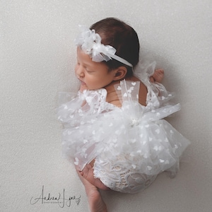 Photo outfit Baby Girl lace romper, Newborn Girl Outfit, Newborn Lace Romper, Newborn Outfit, Newborn Photography Props, Newborn Photo Props