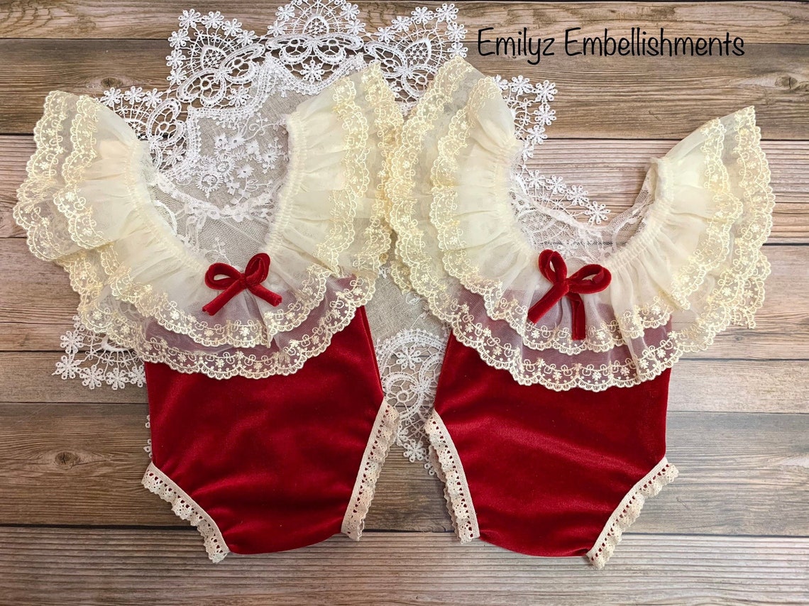 Velvet Romper Newborn Romper Set Newborn Photo Prop Newborn Etsy