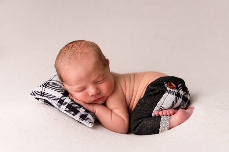 Newborn boy set newborn photo prop photography prop plaid | Etsy