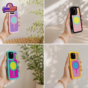 Colorful Color Collision iPhone Case, Shockproof Magnetic Phone Cover, Cute Aesthetic Case for iPhone 17 Pro, 17 & More