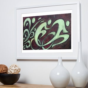 Triathlon on Complementary Colors- Triathlon Art Print - Triathlon wall decor - Gift for Triathlete-