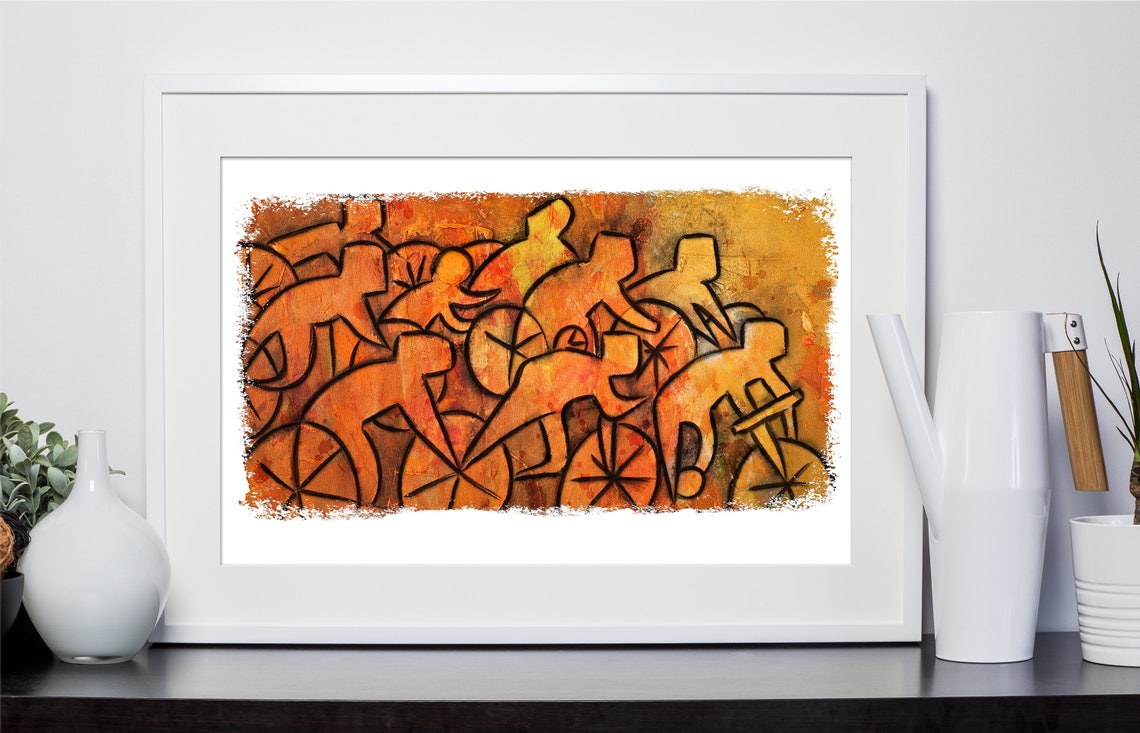 bicicletta arancione disegno