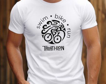 Swim Bike Run Shirt, Running Shirt, Triathlon Shirt, Triathlete Gift Shirt, Biking Shirt, Runner Shirt, Unisex Shirt SBR04 black