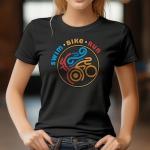 Swim Bike Run Shirt, Running Shirt, Triathlon Shirt, Triathlete Gift Shirt, Biking Shirt, Runner Shirt, Unisex Shirt SBR15 c2