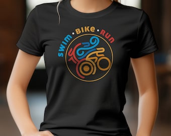 Swim Bike Run Shirt, Running Shirt, Triathlon Shirt, Triathlete Gift Shirt, Biking Shirt, Runner Shirt, Unisex Shirt SBR15 c2