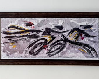Triathlon on Shadow Sequence, Triathlon Art Print - Ironman Triathlon wall decor - Gift for Triathlete- Swim Bike Run Poster