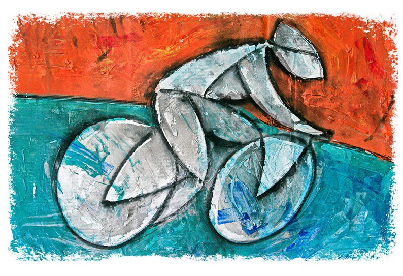 abstract bicycle art