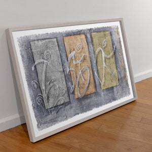 Cooper Triathlon Sequence- Triathlon wall decor - Gift for Triathlete- Swim, Bike, Run Poster Premium Matte Paper Wooden Framed Poster