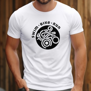 Swim Bike Run Shirt, Running Shirt, Triathlon Shirt, Triathlete Gift Shirt, Biking Shirt, Runner Shirt, Unisex Shirt SBR15 black