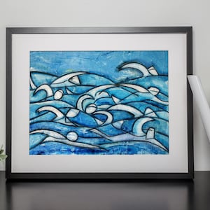 Swimming Sequence - Swim Art Print - Triathlon wall decor - Gift for swimmer - Swim  Poster
